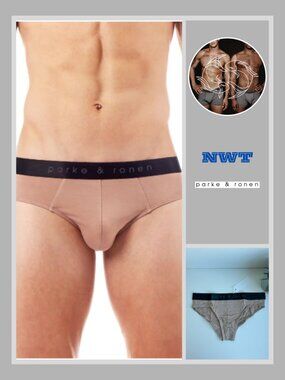 Parke & Ronen - Caramel Taupe Solid Low Rise Brief (M)